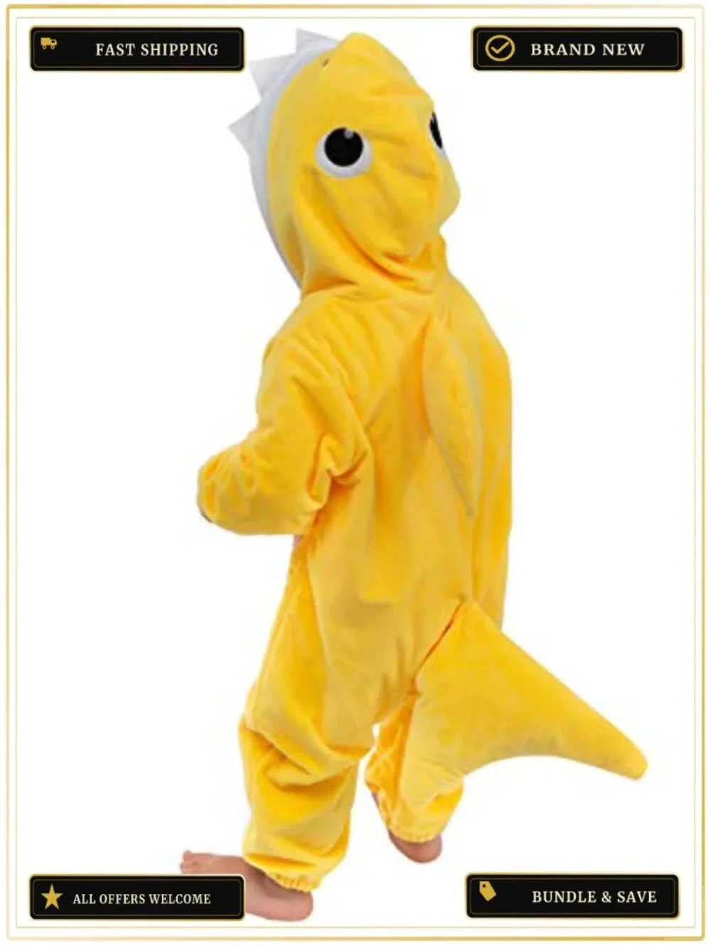 Shark Baby Costume Jumpsuit Newborn Infant Toddler Boys Girls 0-4T